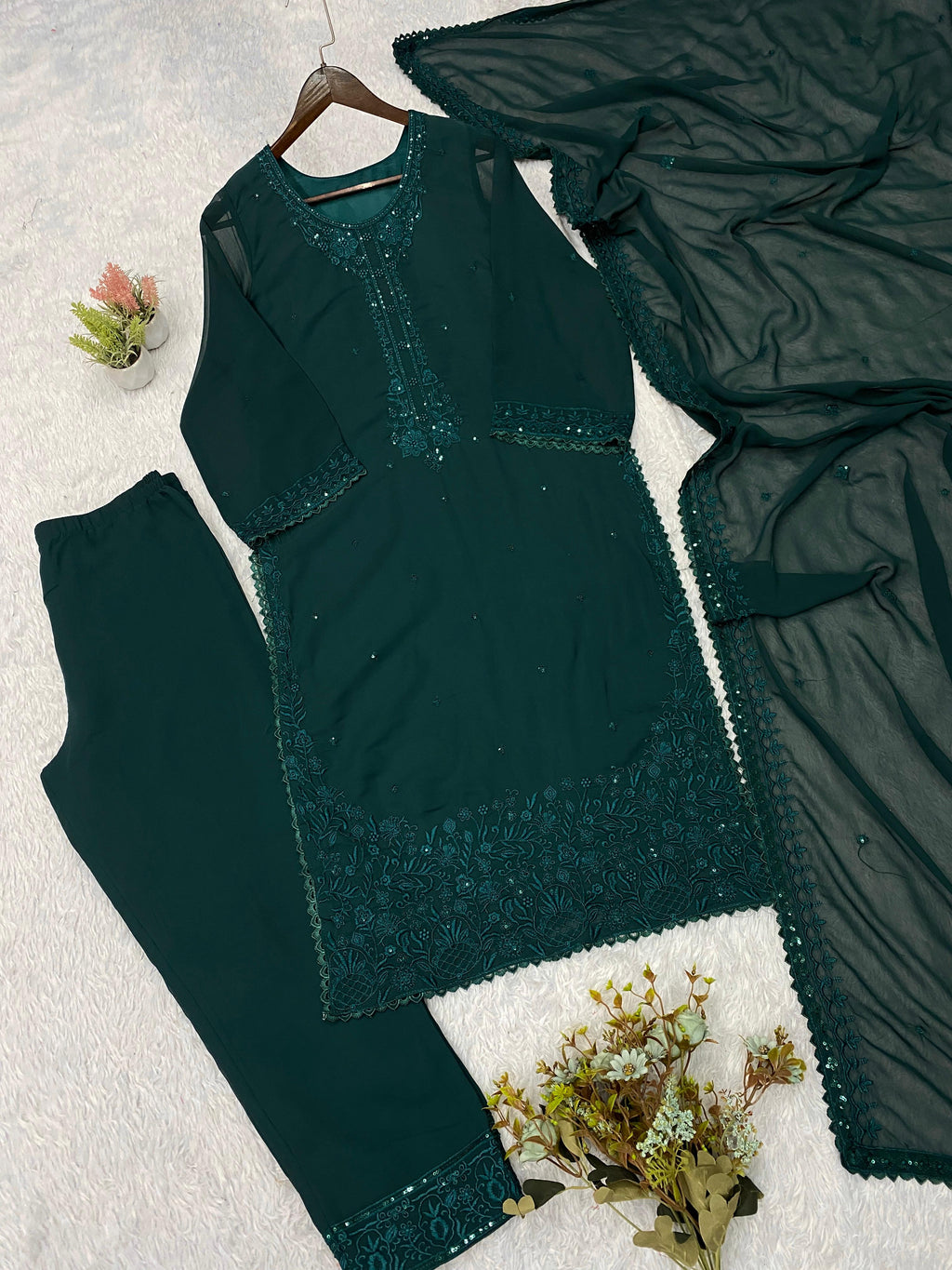 Top pant with dupatta