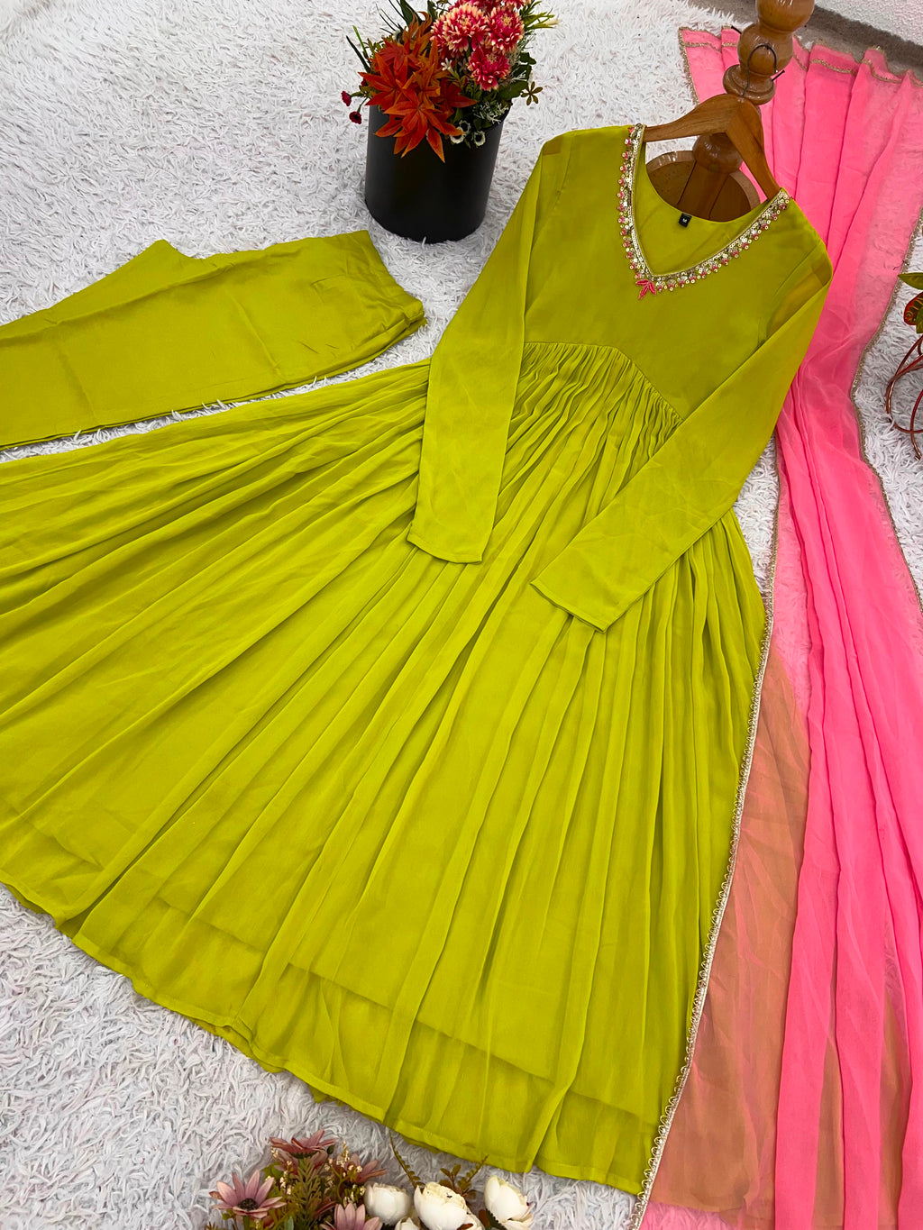 Gown with dupatta