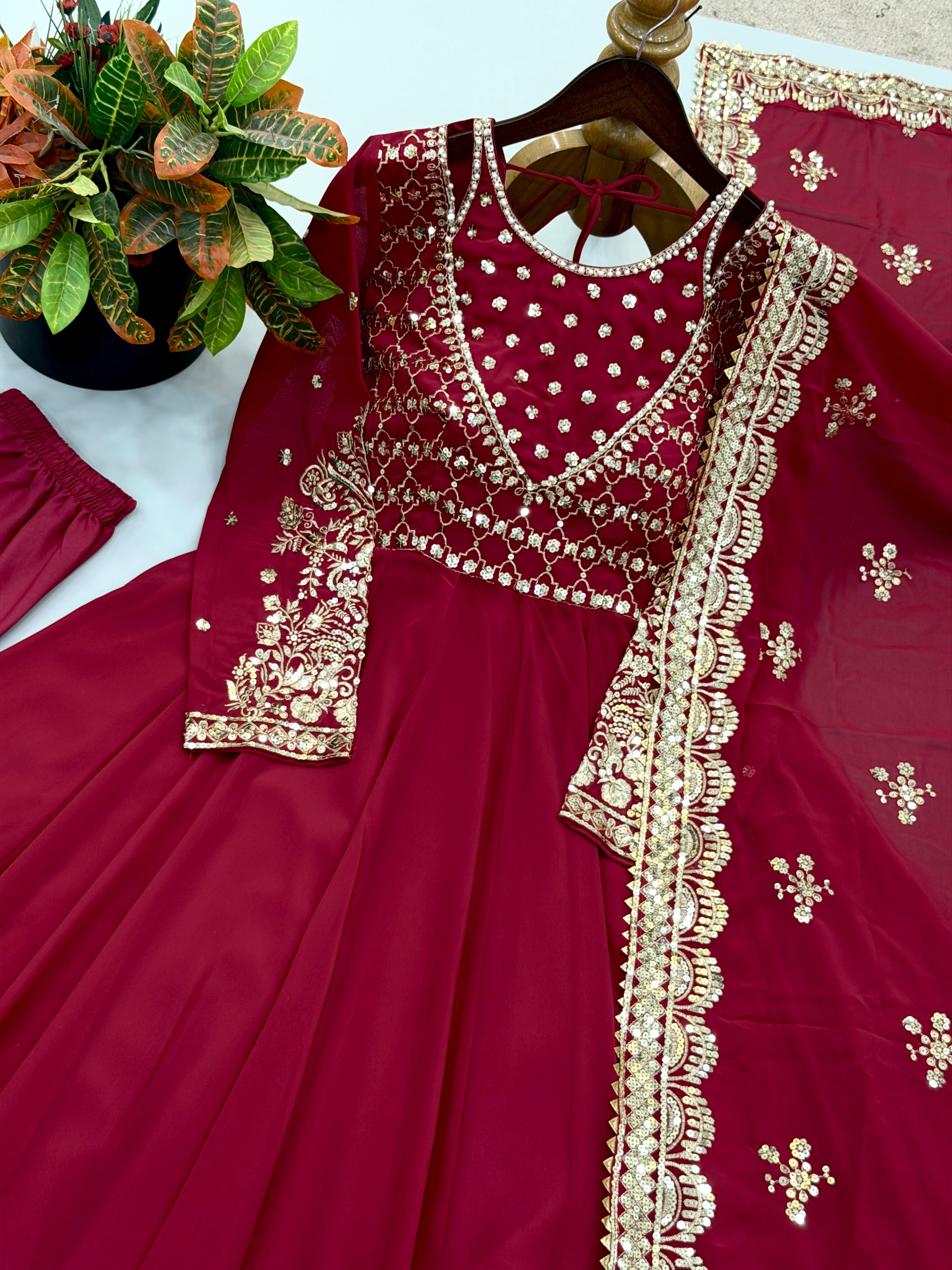 Gown with dupatta