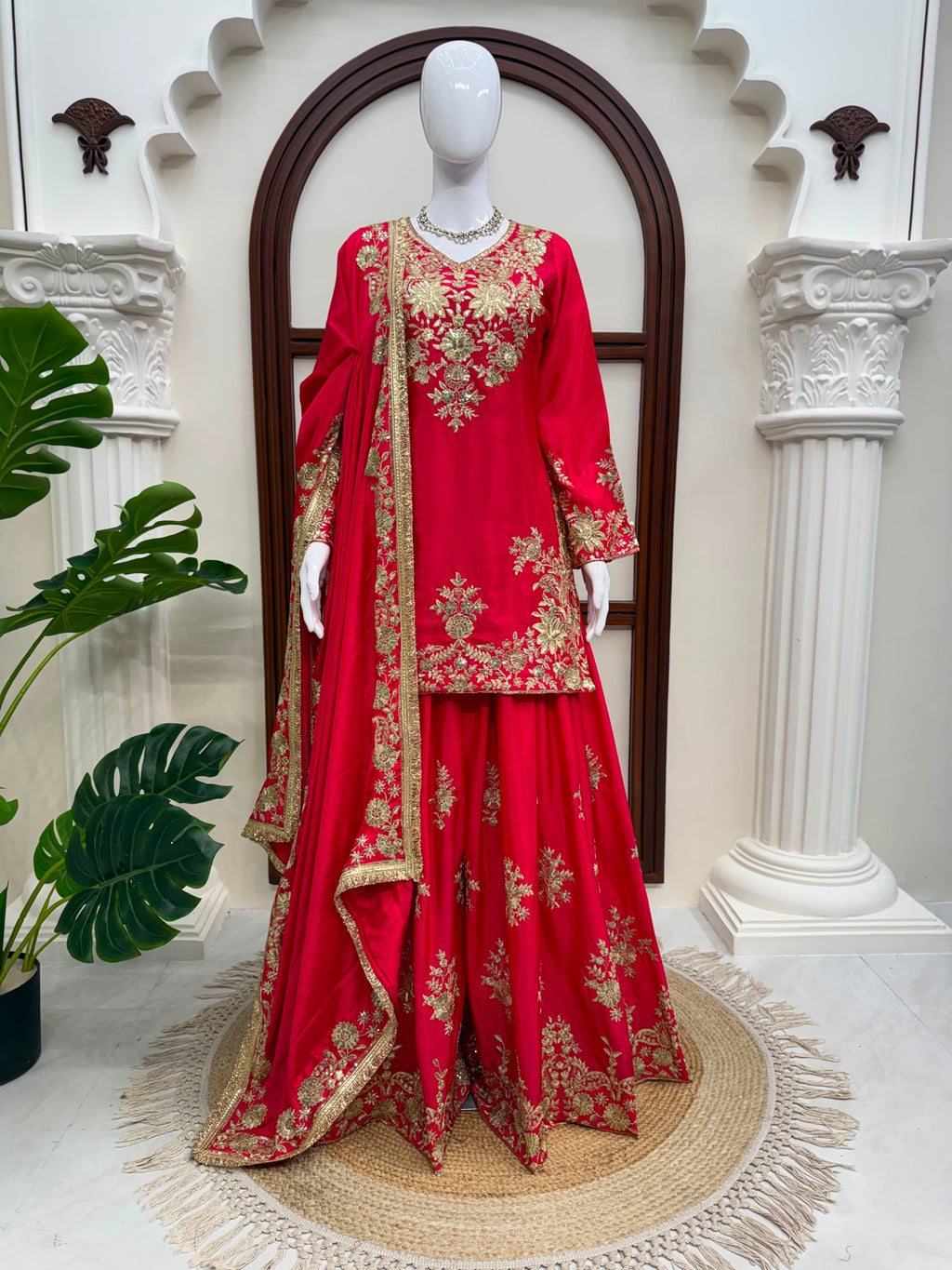 Elegance Top Plazo With Dupatta