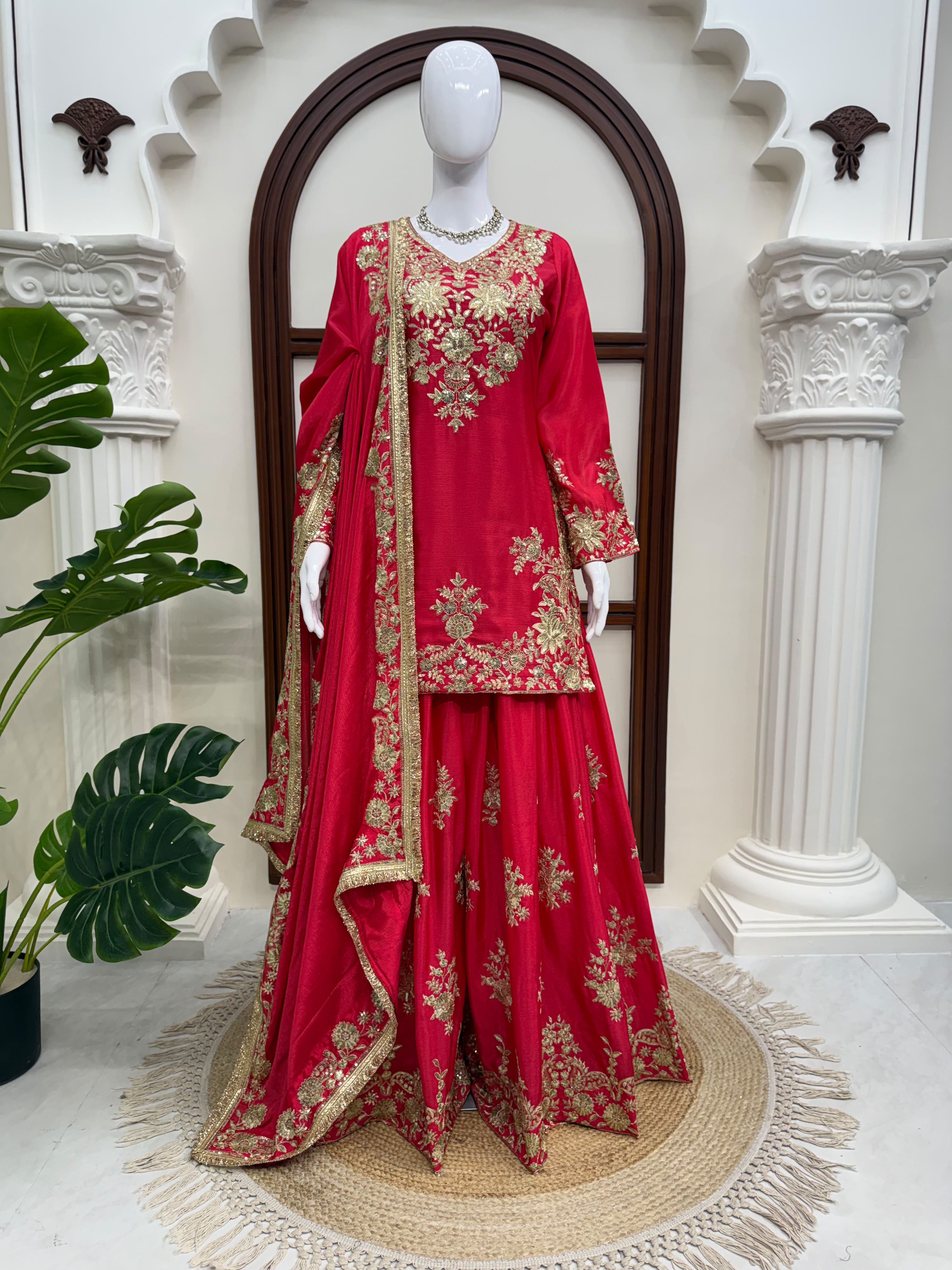 Elegance Top Plazo With Dupatta