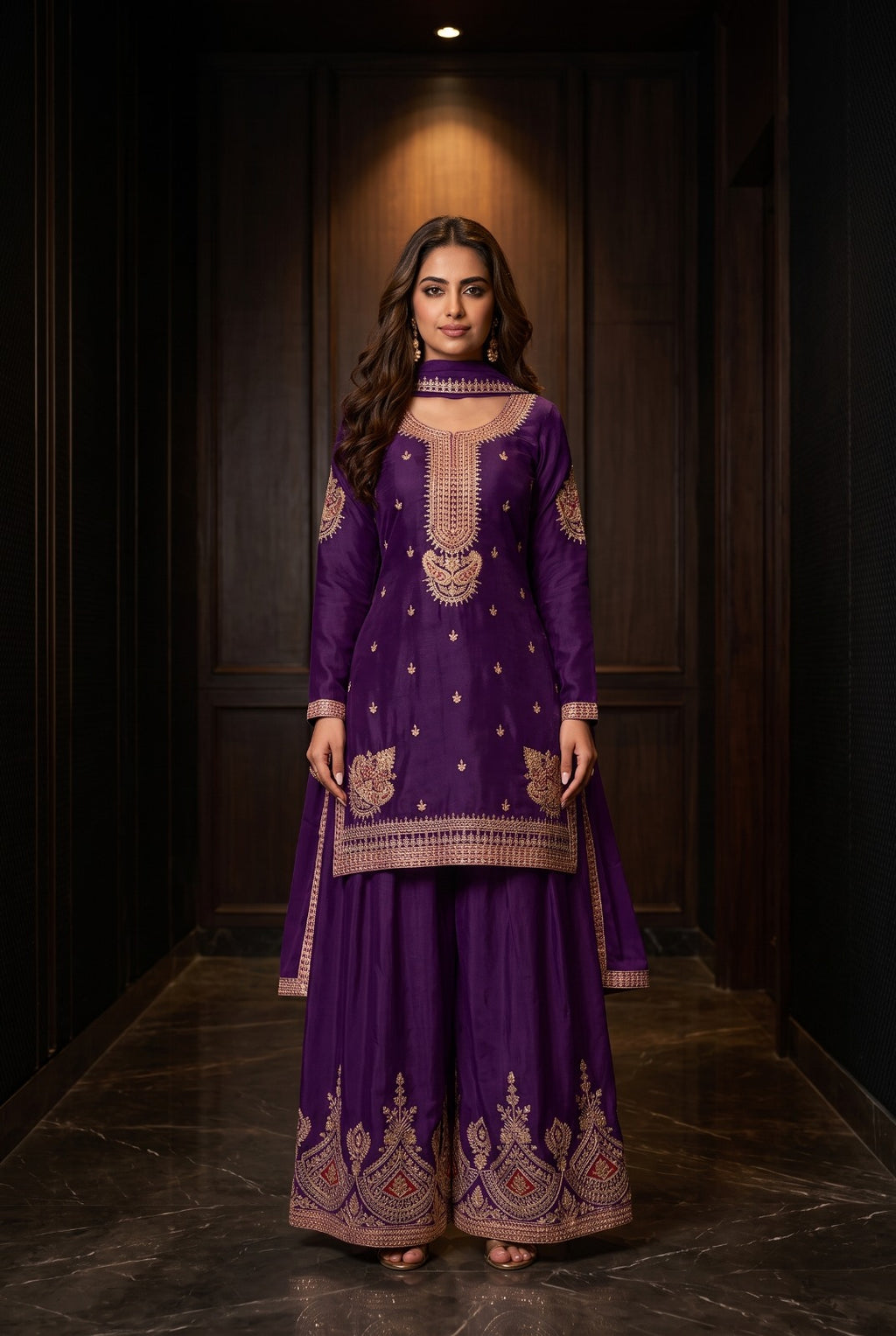 Plazo suit with dupatta