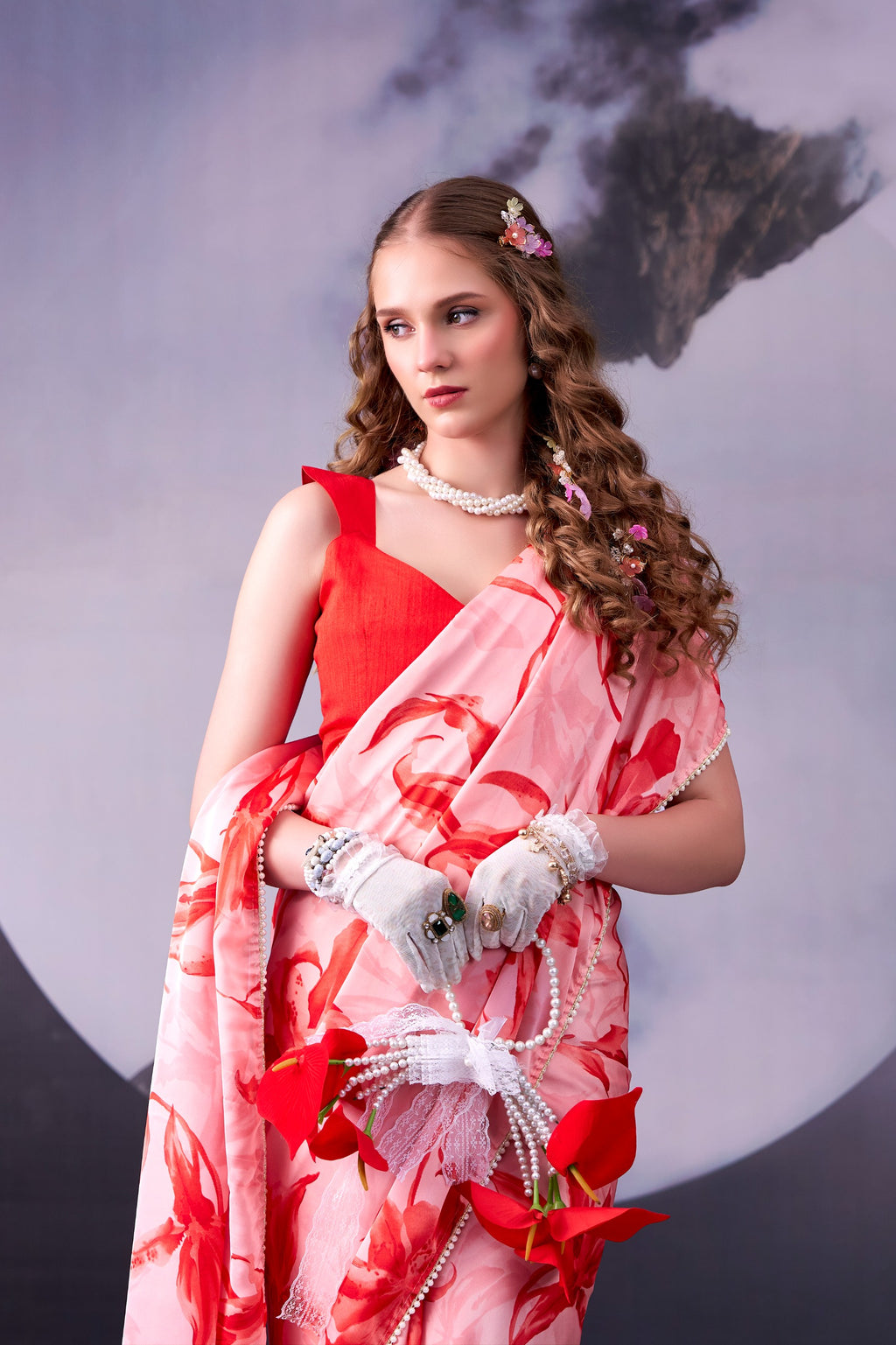 Satin silk saree
