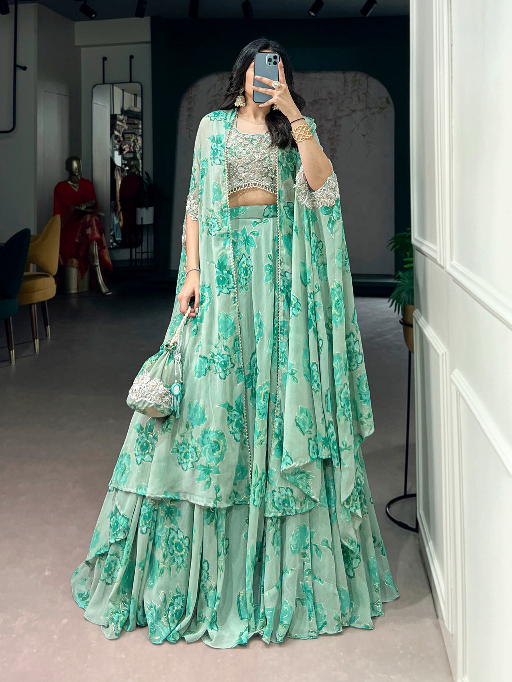 Lehenga blouse with dupatta batwa