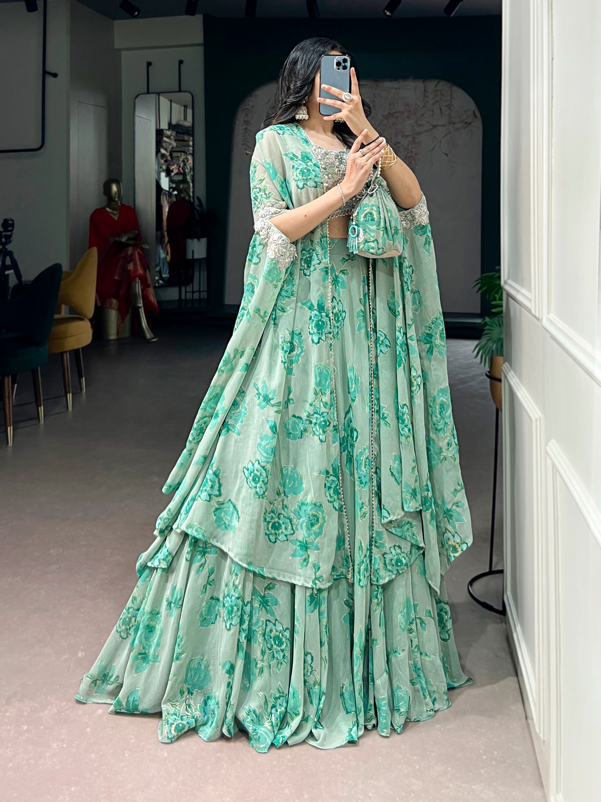 Lehenga blouse with dupatta batwa