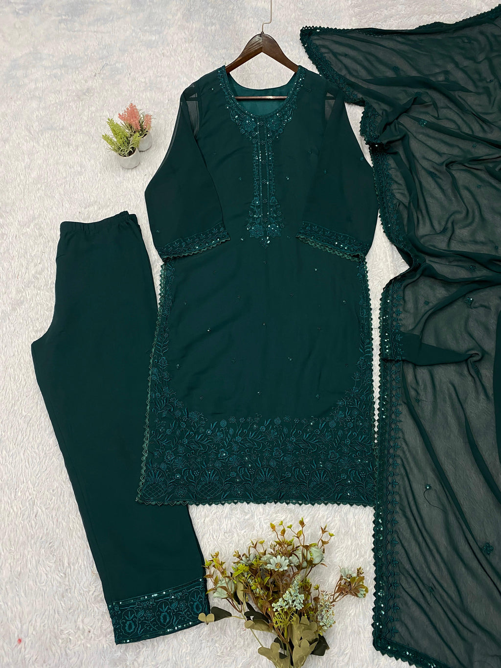 Top pant with dupatta