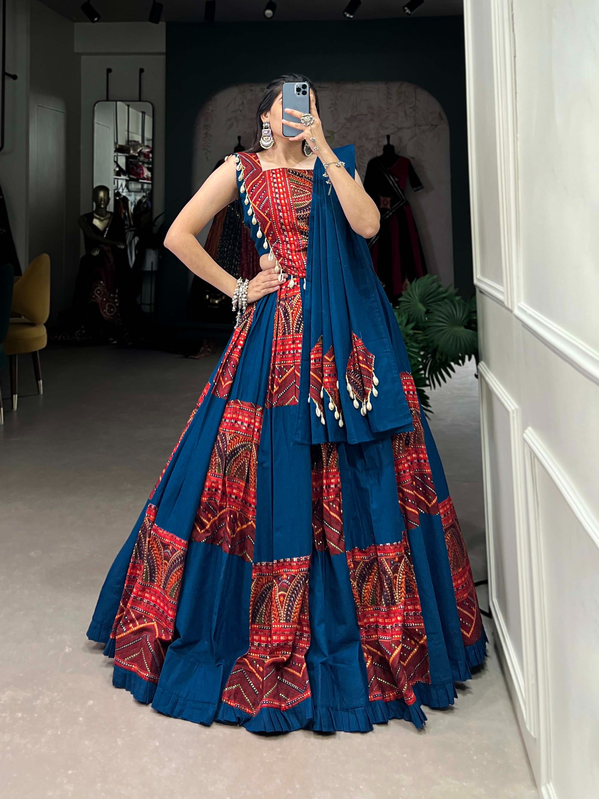 Lehnega Stitch Blouse With Dupatta