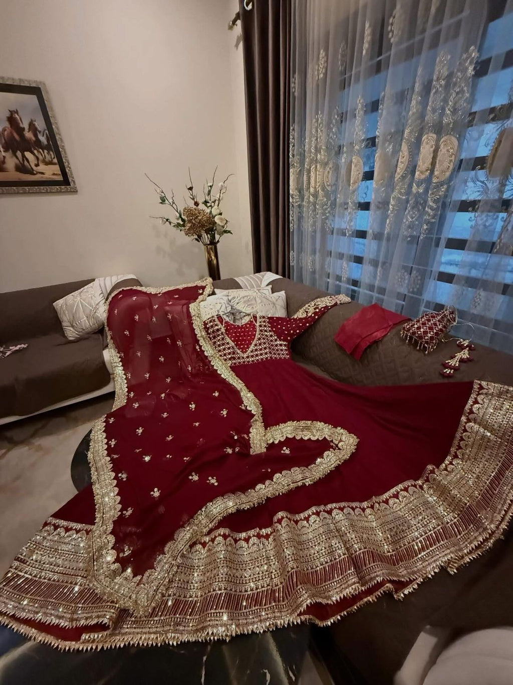 Gown with dupatta