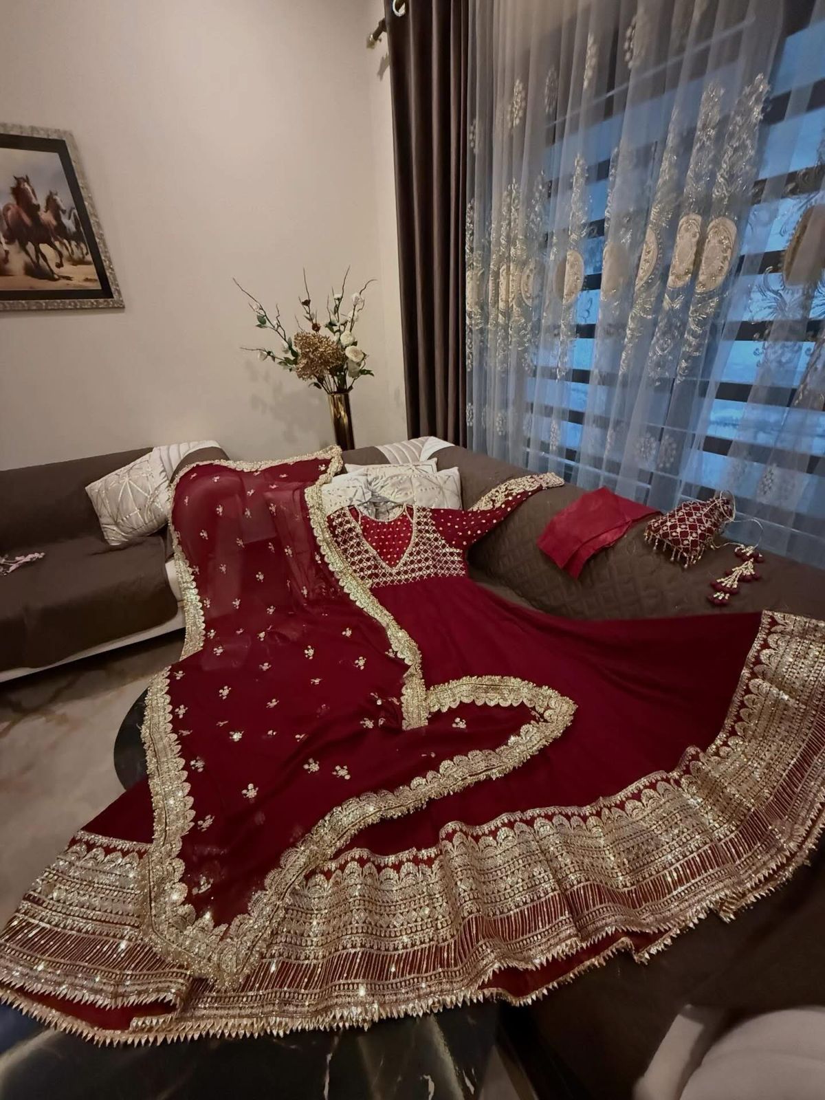 Gown with dupatta