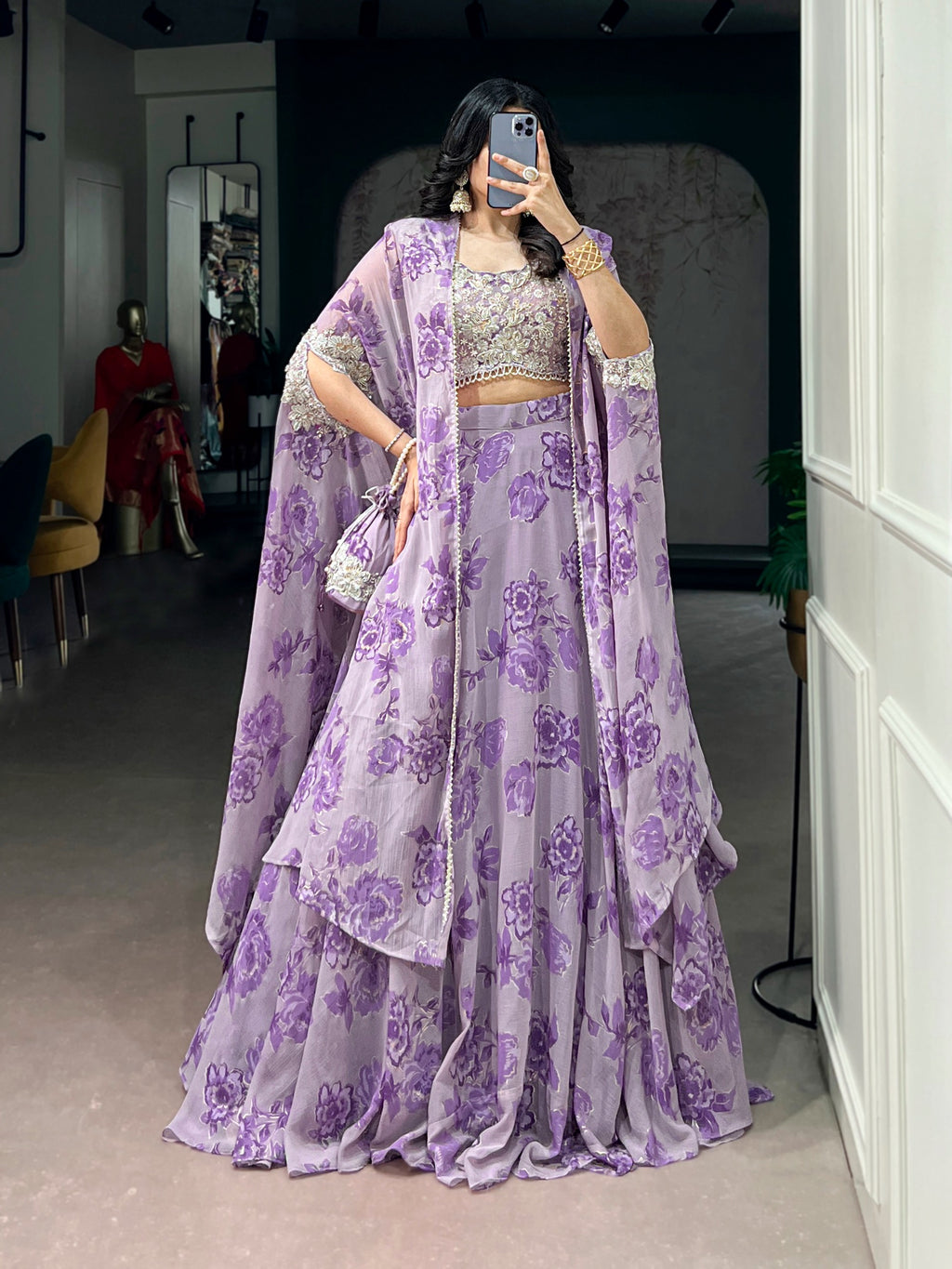 Lehenga blouse with dupatta batwa