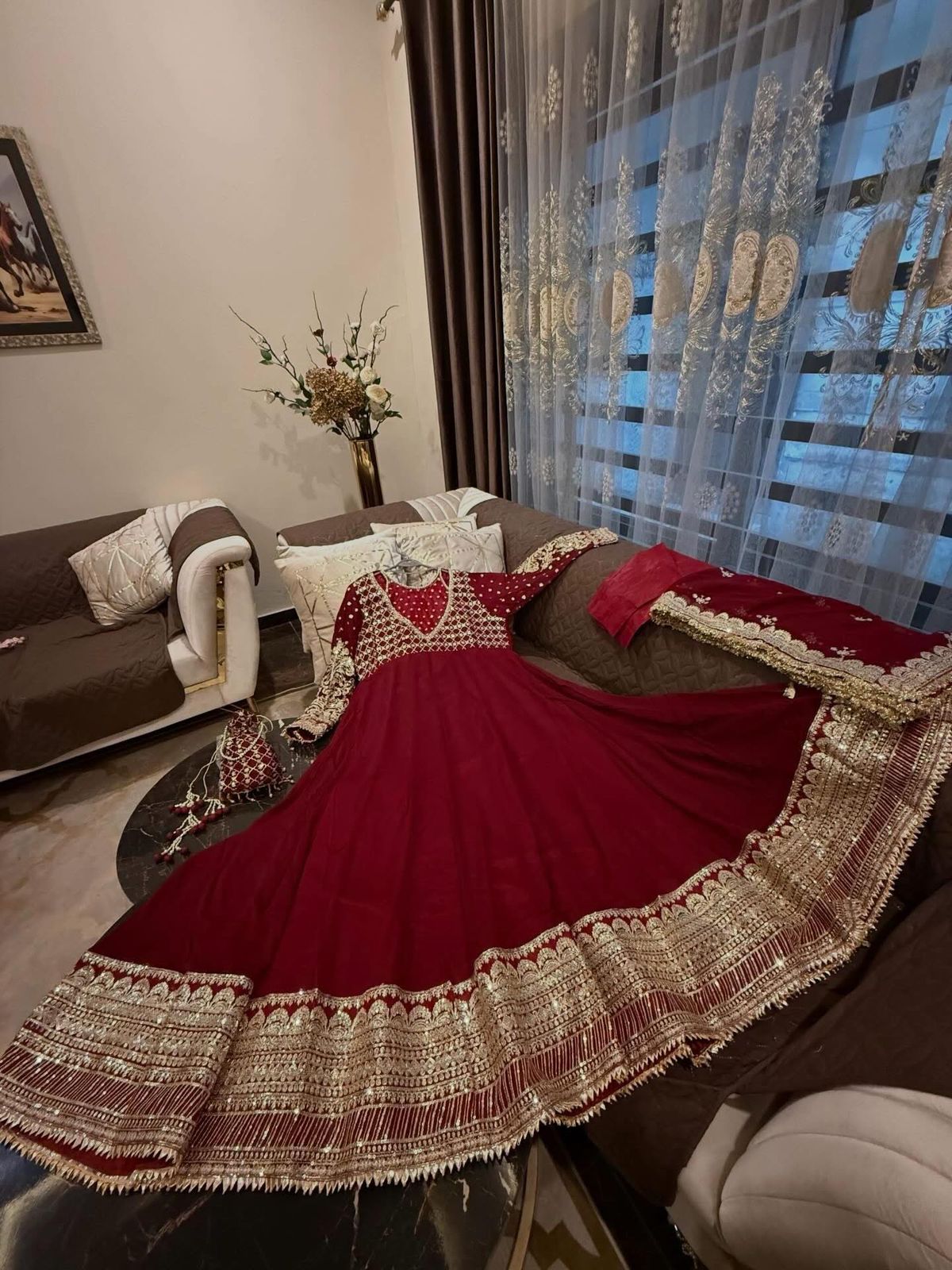 Gown with dupatta