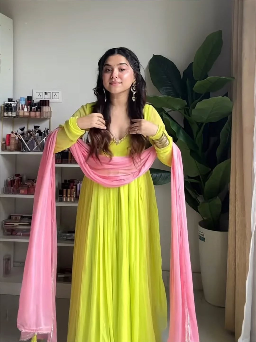 Gown with dupatta