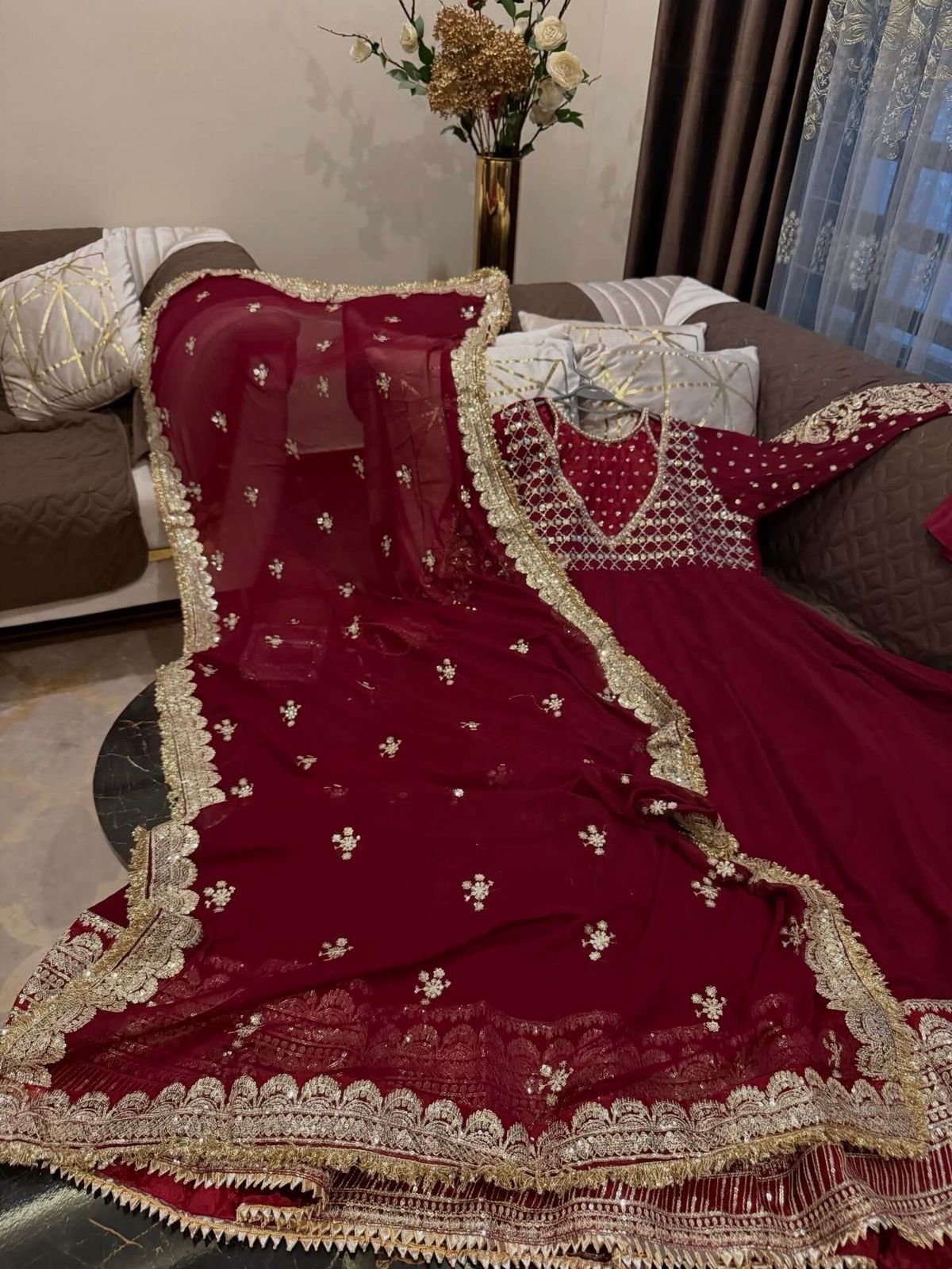 Gown with dupatta