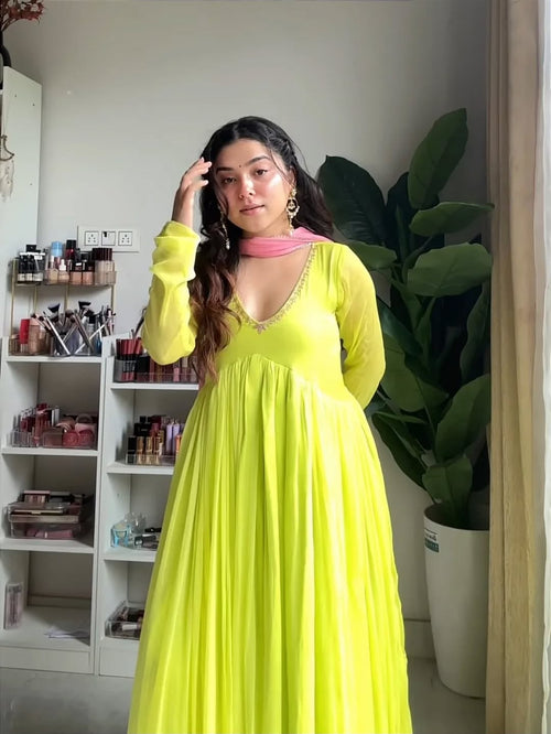 Gown with dupatta