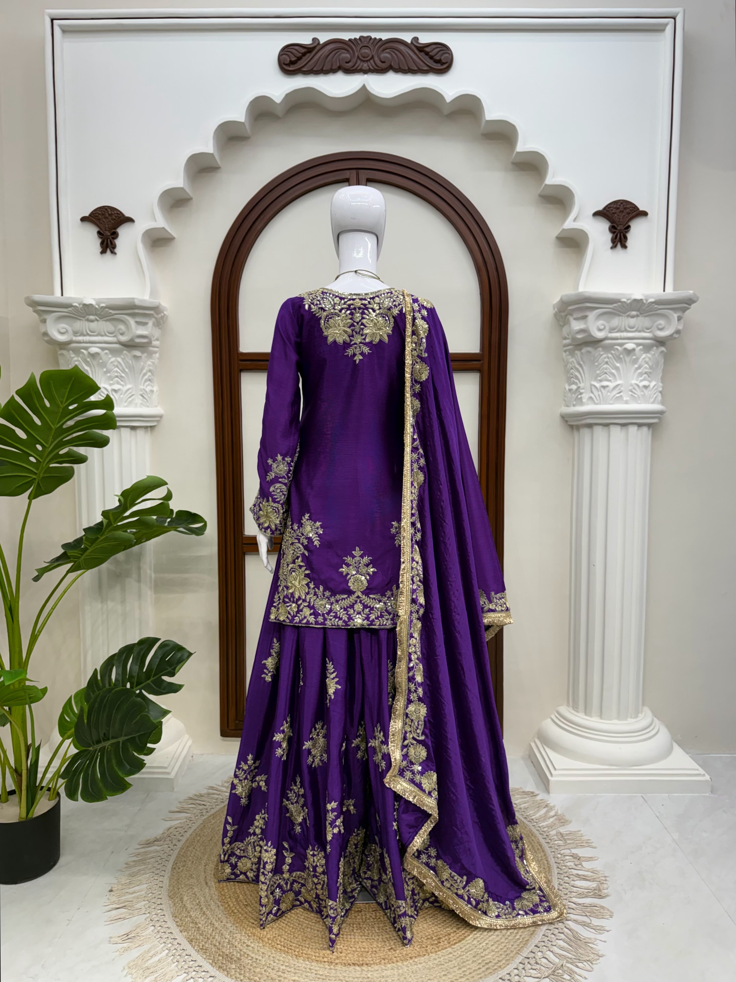 Elegance Top Plazo With Dupatta